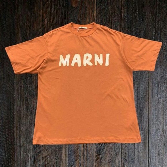 Marni Bold Logo Orange Tee - Picture 1 of 3
